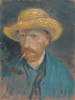 Art Prints of Self Portrait with Pipe and Straw Hat II by Vincent Van Gogh