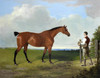 Art Prints of Landscape with Hunter and Groom by William Barraud