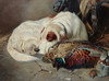 Art Prints of After the Shoot, an English Setter with Game by William Woodhouse