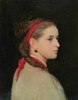 Art Prints of Girl with Red Ribbon, 1868 by Albert Anker