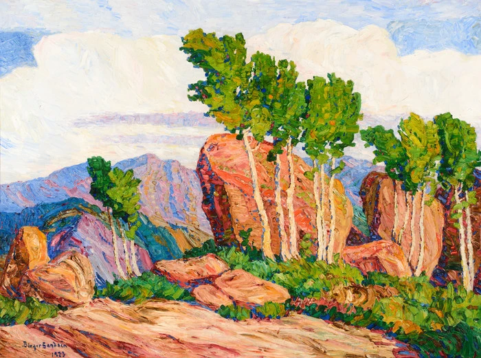 Art Prints of A Mountain Symphony, 1927 by Birger Sandzen