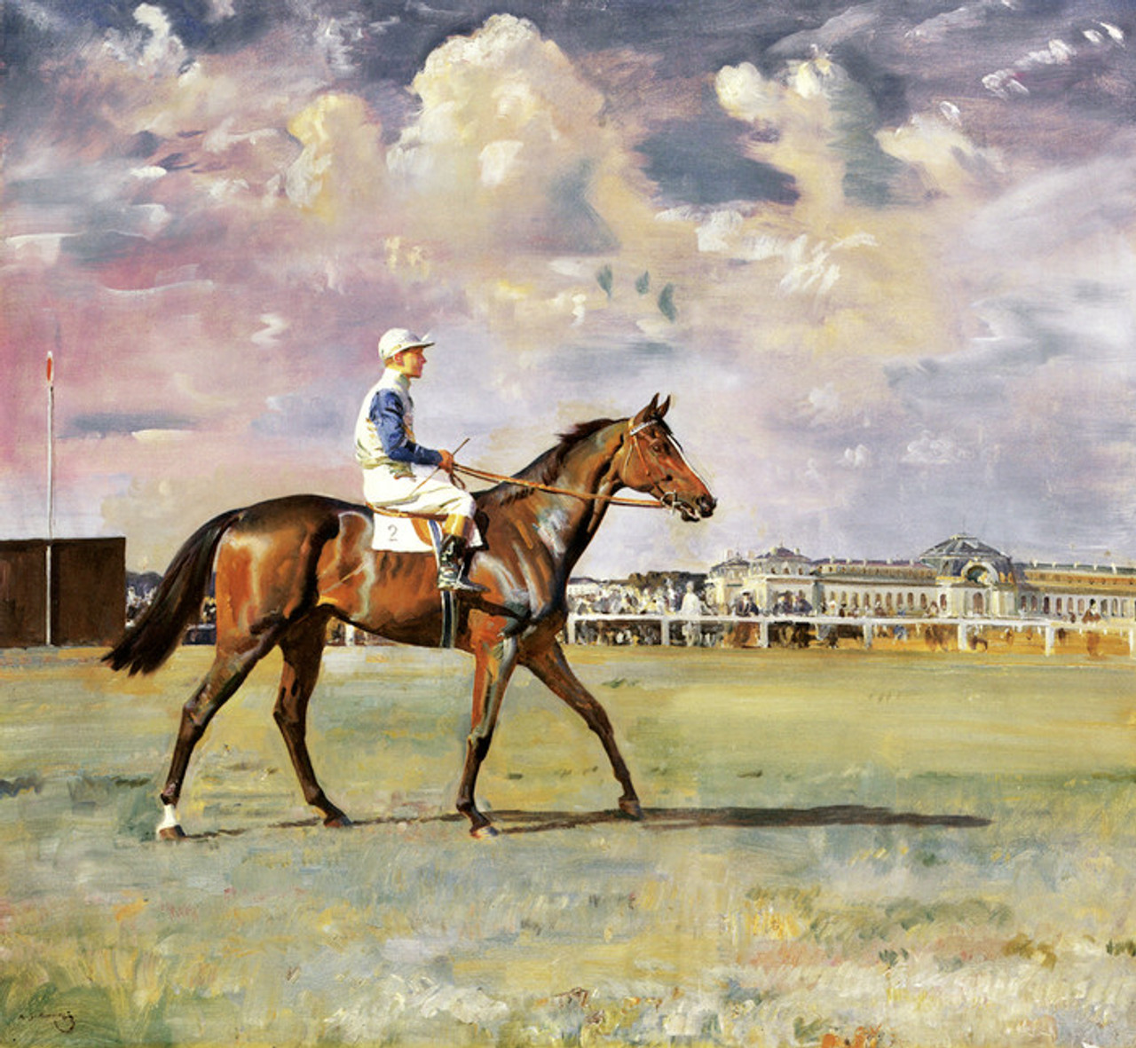 Art Prints of Mack Willer with Jennings Up by Alfred James Munnings