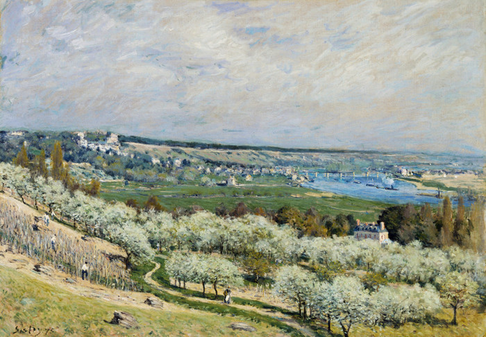 Art Prints of The Terrace at Saint Germain, Spring by Alfred Sisley