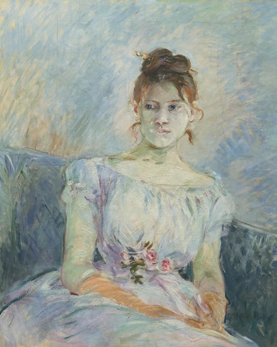 open lace back dress Amazon.com: Art Oyster Berthe Morisot The Pink Dress (also known as poop)