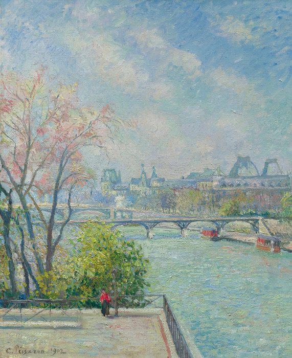 絵画 Camille Pissarro Art Prints of Spring Morning, Louvre by Camille Pissarro