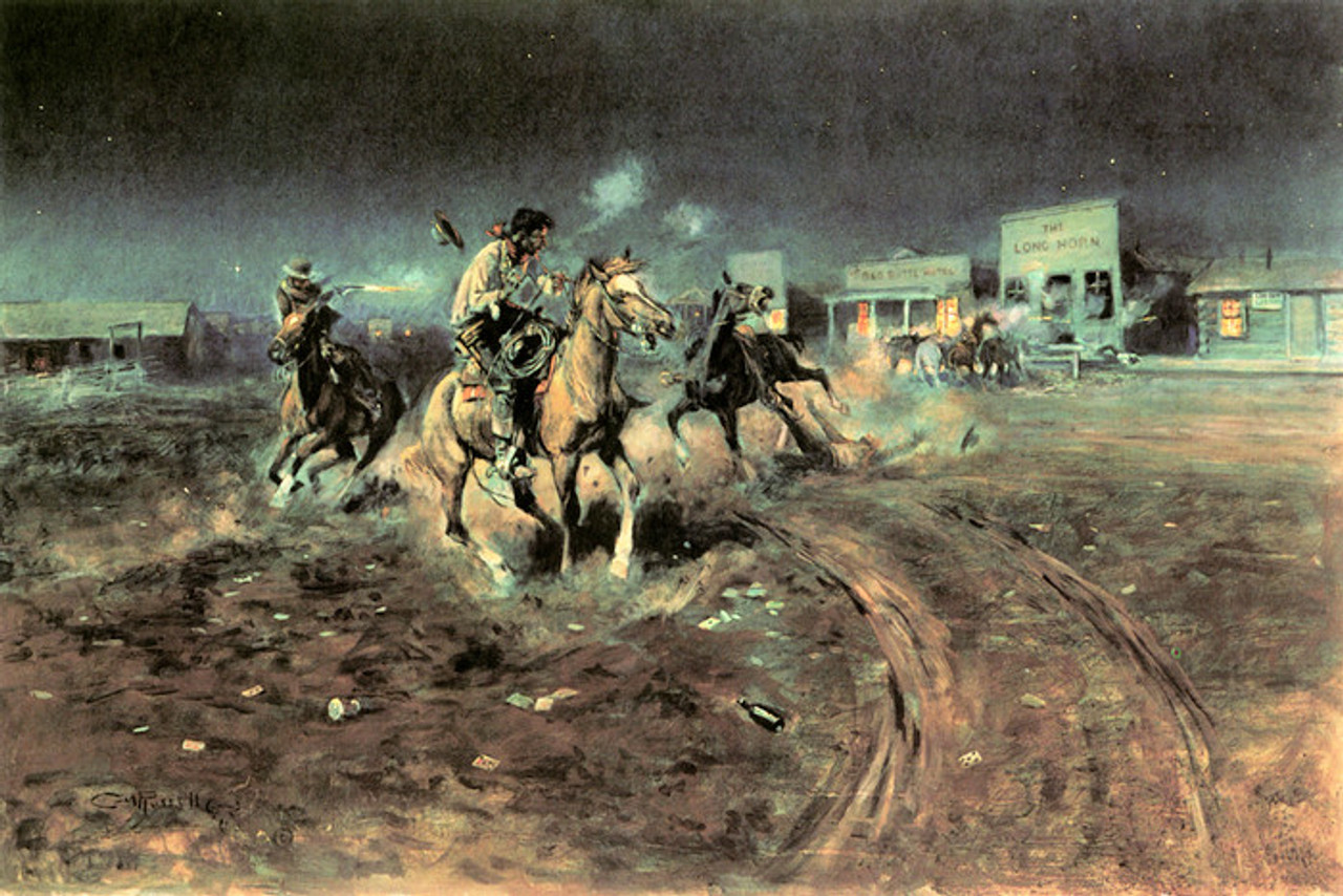 Art Prints of When Guns Speak Death, Settles Disputes by Charles Marion