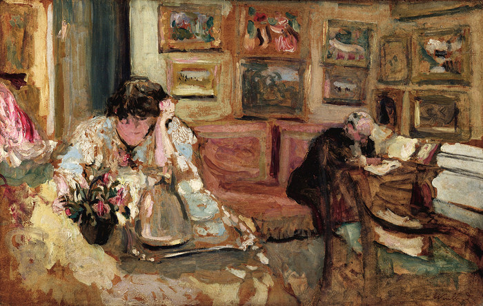 Art Prints of Jos & Lucie Hessel in the Small Salon by Edouard