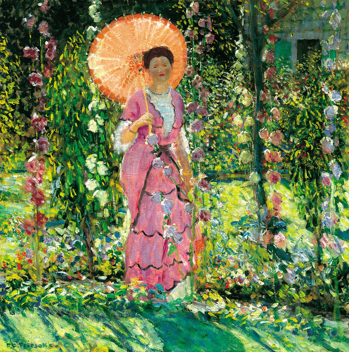 Art Prints of Hollyhocks by Frederick Carl Frieseke