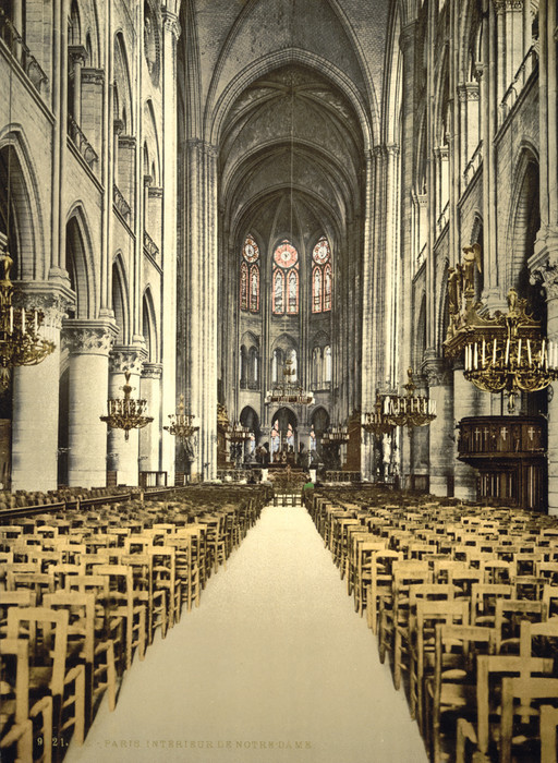 Art Prints of Notre Dame Interior, Paris, France