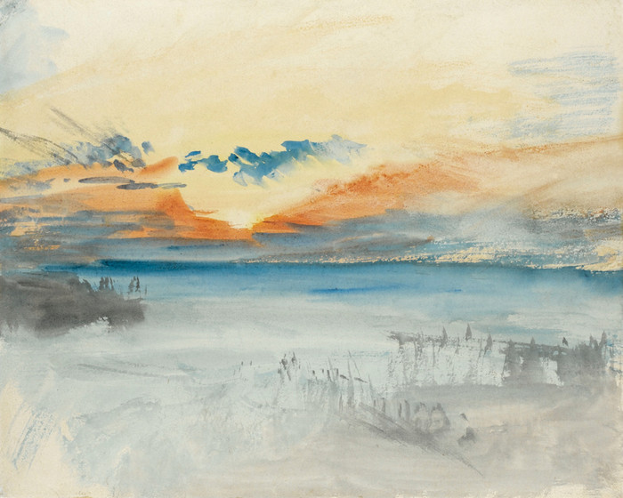 Art Prints of Sunset over Water by JMW Turner