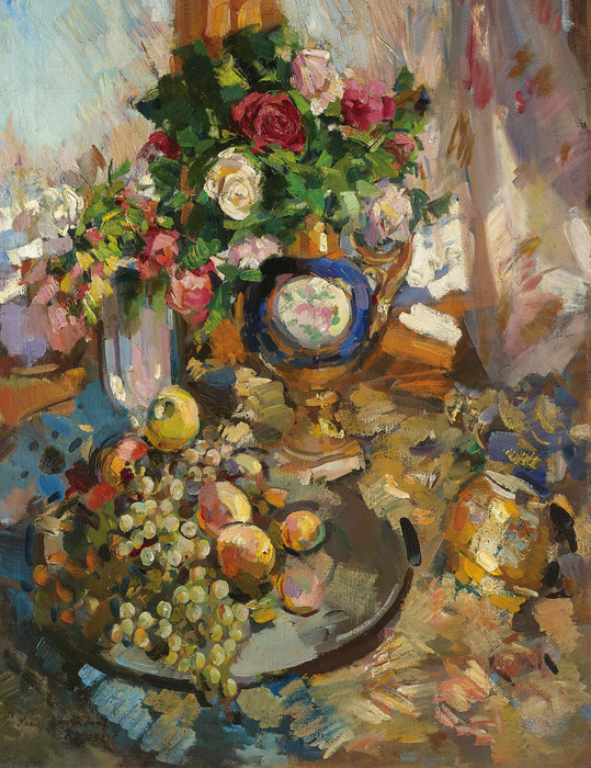 ☆ちゃと☆アウガルテン シロノワズリ Handpainted 貴重 Konstantin_Korovin_-