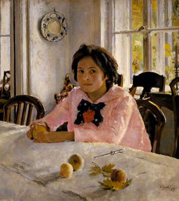Art Prints of Girl with Peaches or Portrait of V.S. Mamontova by