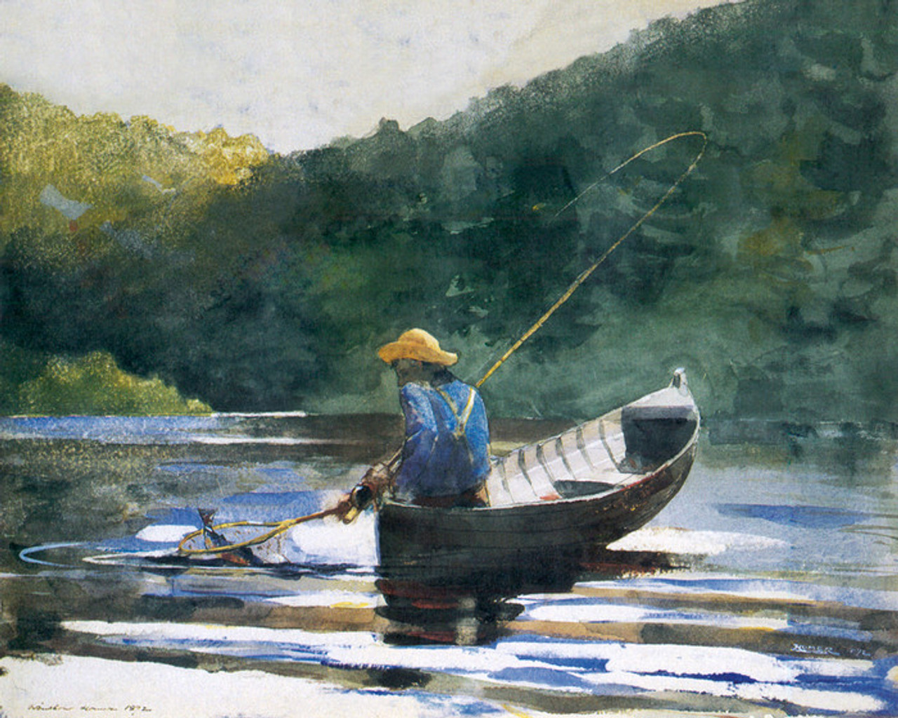 Art Prints of Boy Fishing by Winslow Homer