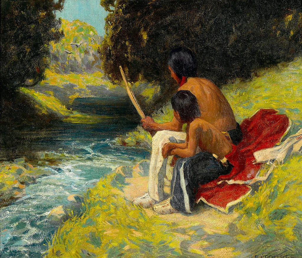 Couse Art Prints of The Riverbank by Eanger Irving Couse