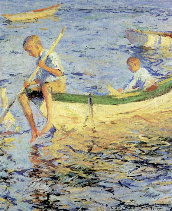 Art Prints of Two Little Girls by Frank Weston Benson