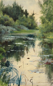 Art Prints of Landscape Study of Mora 1886 by Anders Zorn