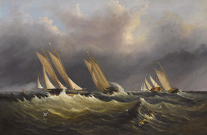 Art Prints of Yachting on the Solent by Arthur Wellington Fowles