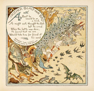 Art Prints of Neither Beast Nor Bird, Aesop's Fables