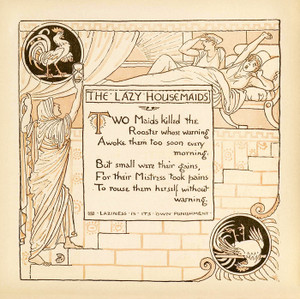 Art Prints of The Lazy Housemaids, Aesop's Fables