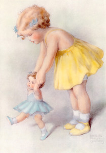 Art Prints of Life is Easier if You Have Help from a Friend by Bessie Pease Gutmann
