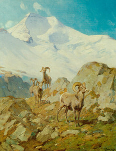 Art Prints of Four Mountaineers by Carl Rungius