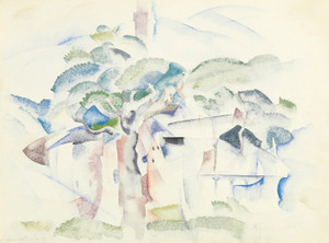 Art Prints of Trees and Houses, Provincetown by Charles Demuth