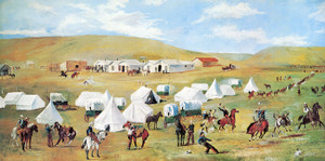 Art Prints of Cowboy Camp during Roundup by Charles Marion Russell