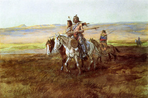 Art Prints of Indians Crossing the Plains by Charles Marion Russell