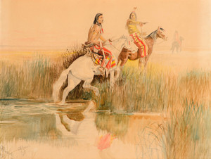 Art Prints of Piegan Hunting Party by Charles Marion Russell