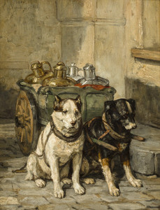 Art Prints of Cart Dogs by Charles Van den Eycken