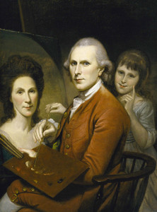Art Prints of Self Portrait with Angelica by Charles Willson Peale