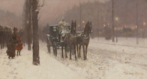 Art Prints of Paris, Winter Day by Childe Hassam