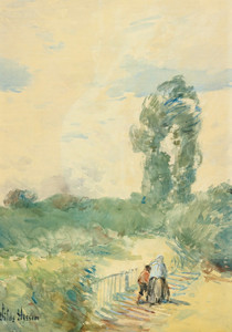 Art Prints of Two Figures in a Landscape by Childe Hassam