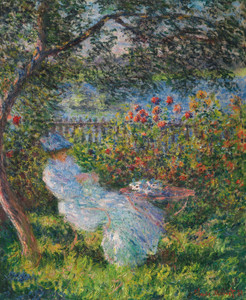 Art Prints of Alice Hoschede in the Garden by Claude Monet