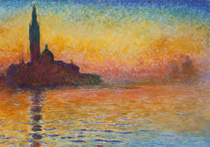 Art Prints of San Giorgio Maggiore at Dusk by Claude Monet