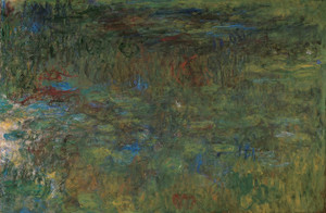 Art Prints of The Water Lily Pond, 1917, Tryptic III by Claude Monet