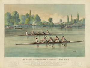 Art Prints of Great International Boat Race, 1869 by Currier & Ives