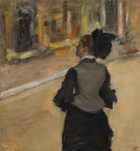 Art Prints of Woman Viewed from Behind, a Visit to the Museum by Edgar Degas