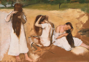 Art Prints of Woman Combing Their Hair by Edgar Degas