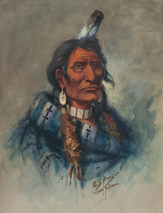 Art Prints of Chief Charlo, 1903 by Edgar Paxson