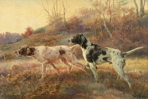 Art Prints of Two Pointers in the Field by Edmund Henry Osthaus