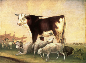Art Prints of James Cornell's Prize Bull, 1846 by Edward Hicks