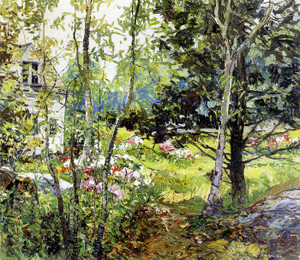 Art Prints of White House and Flowers by Edward Redfield