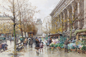 Art Prints of Paris, Le Marche aux Fleurs by Eugene Galien-Laloue