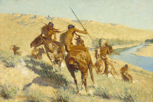 Art Prints of Episode of the Buffalo Gun by Frederic Remington