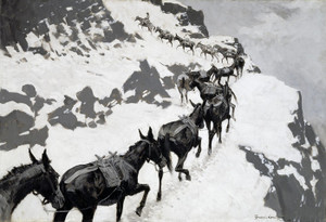 Art Prints of The Mule Pack by Frederic Remington