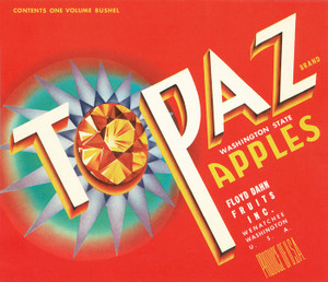 Art Prints of |Art Prints of 061 Topaz Apples, Fruit Crate Labels