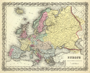 Art Prints of |Art Prints of Europe, 1856 (0149069) by G.W. Colton