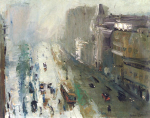 Art Prints of Upper Broadway by George Bellows