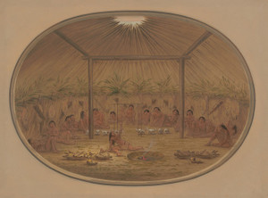 Art Prints of Mandan Ceremony, the Water Sinks Down by George Catlin